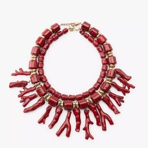 Zara pack of 2 coral necklaces with resin NWT 1856/051